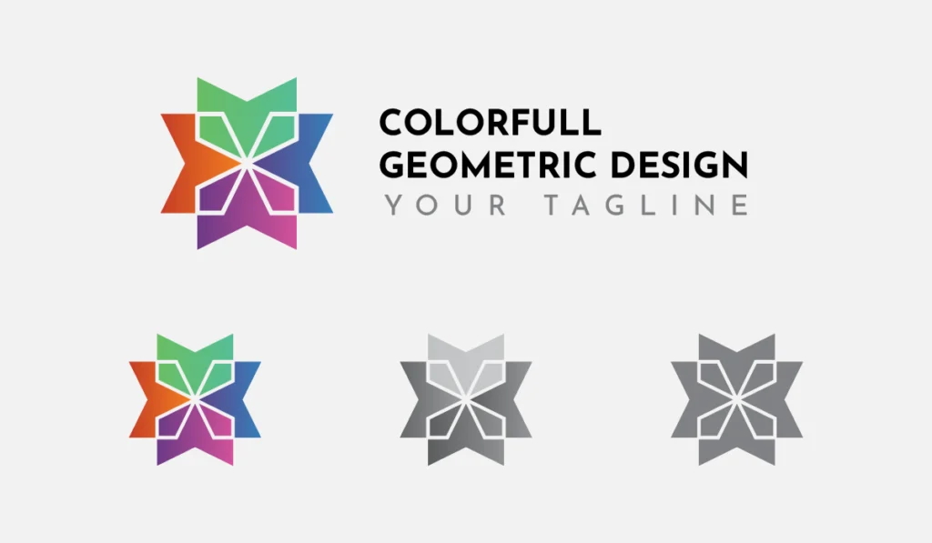 colorful Geometric Logo Template-PixelsPik