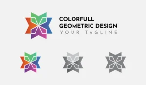 colorful Geometric Logo Template-PixelsPik