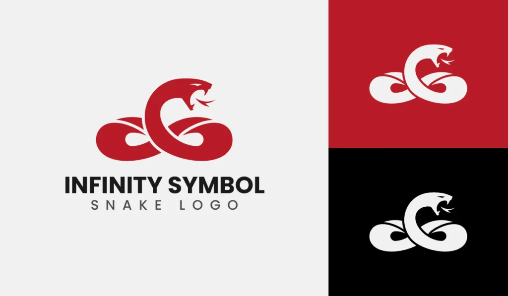 Infinity Symbol Snake Logo Template