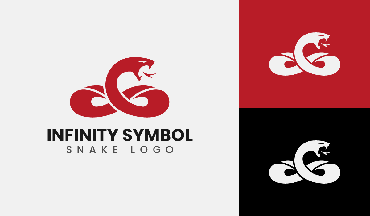 Infinity Symbol Snake Logo Template