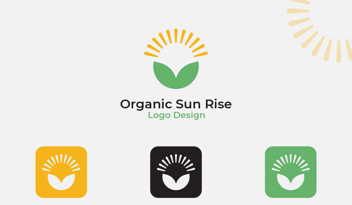 Organic Sun Rise Logo Template