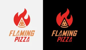 Flaming Pizza Logo Template