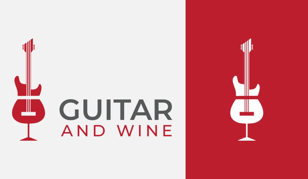 Guitar and Wine Logo Template-PixelsPik