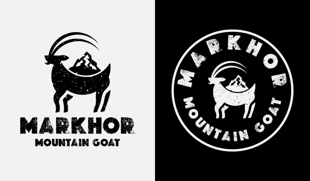 Markhor Mountain Goat Logo Template